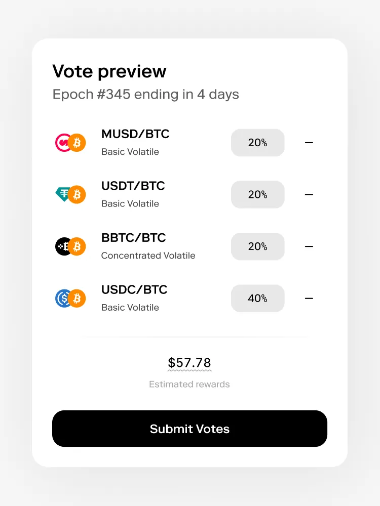 Mezo vote preview card